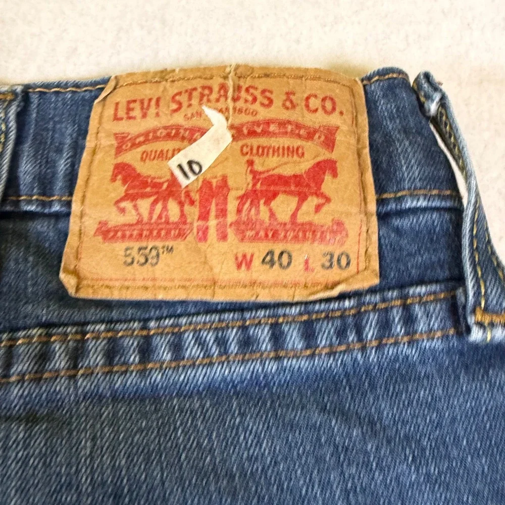 Levis 559 Relaxed Straight Leg Jeans‎ Mens 40x30 Blue Medium Wash Denim Pants